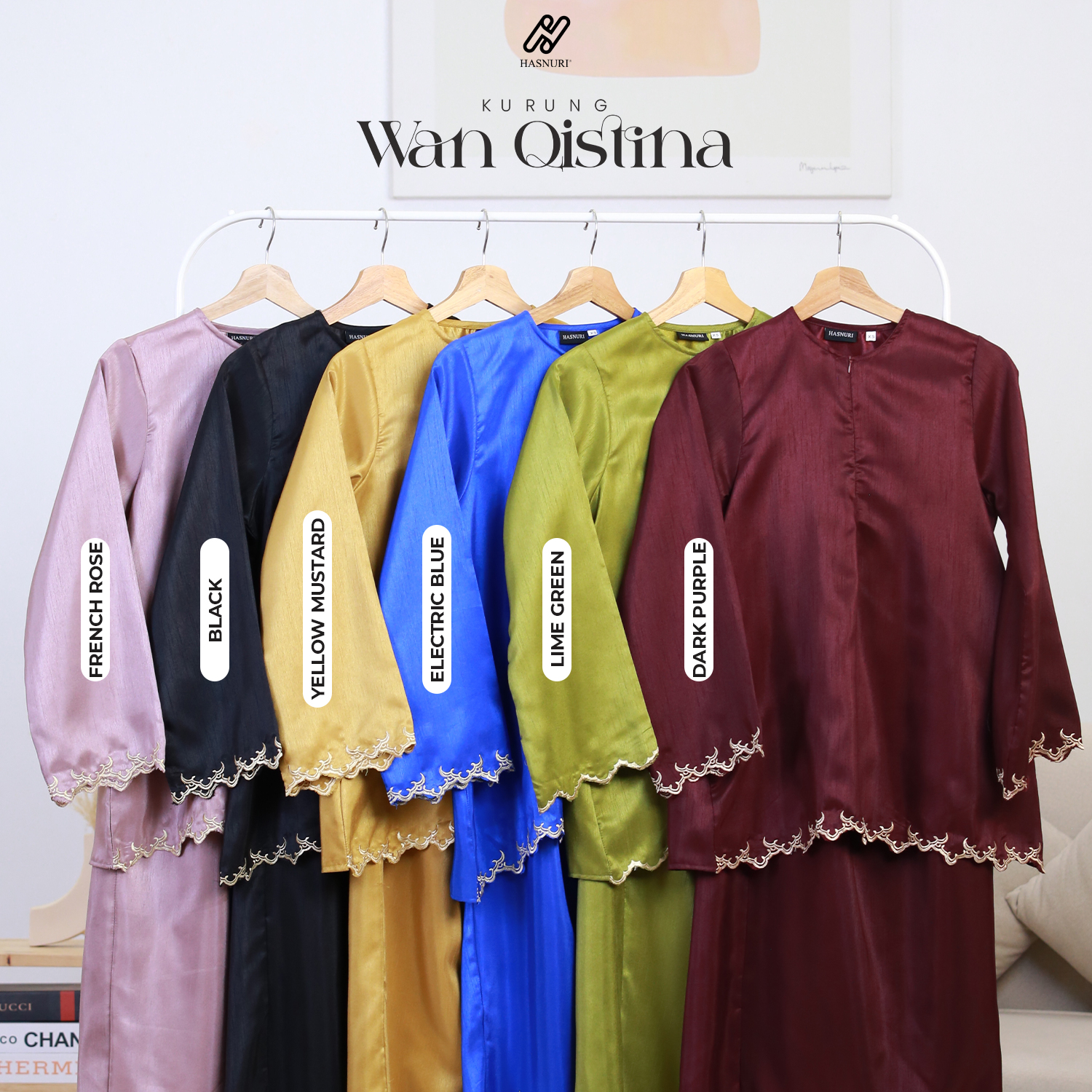 Kurung Wan Qistina Kids - Electric Blue