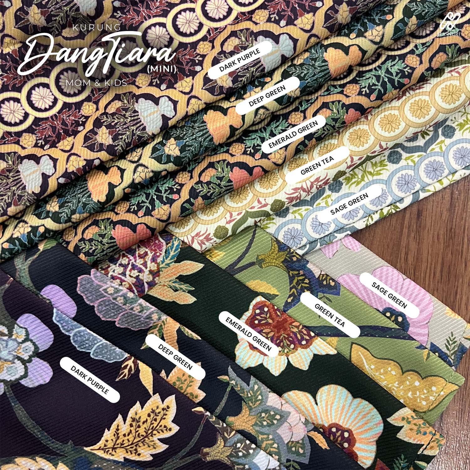 Kurung Dang Tiara Mini Kids - Dusty Blue