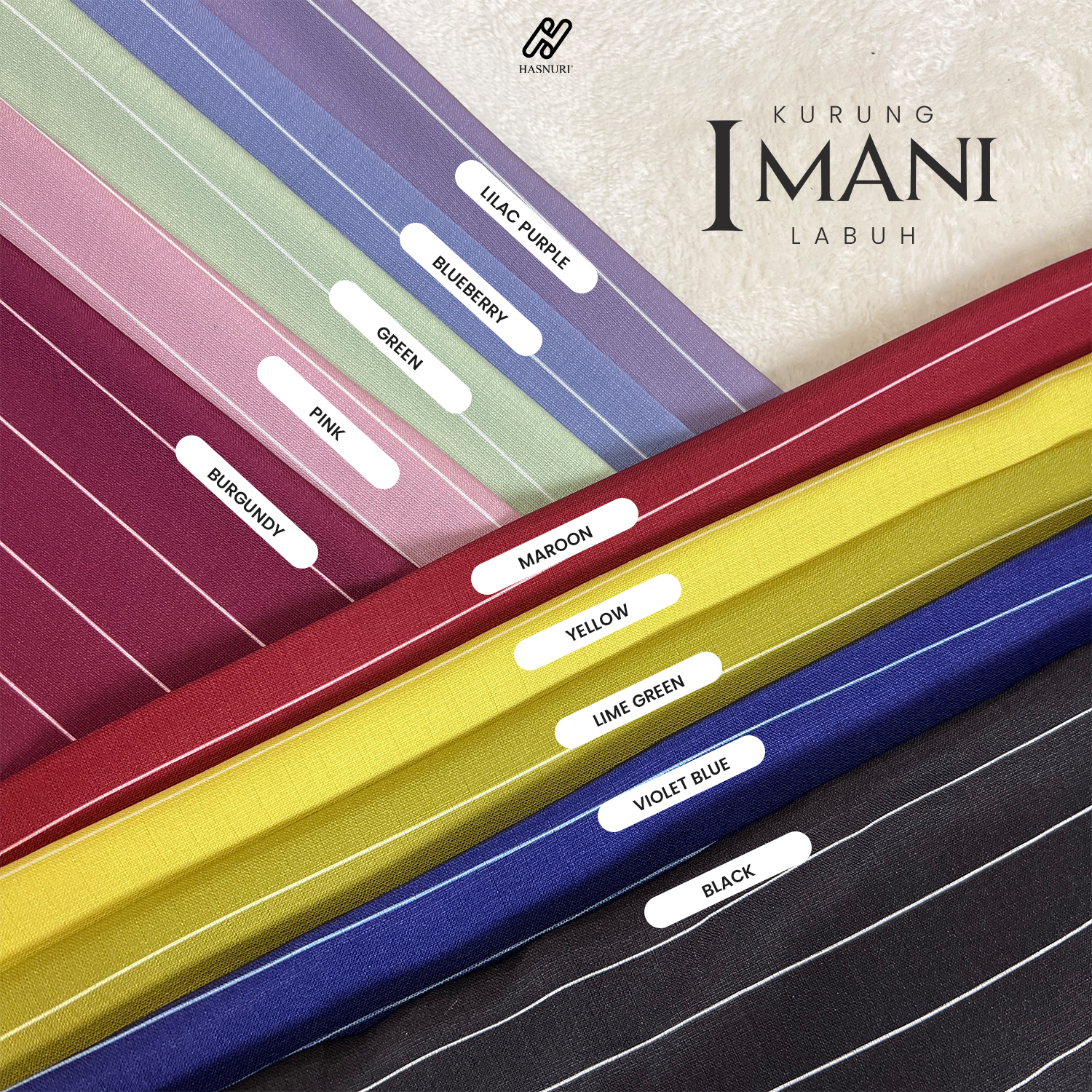 Kurung Imani Labuh Kids - Violet Blue