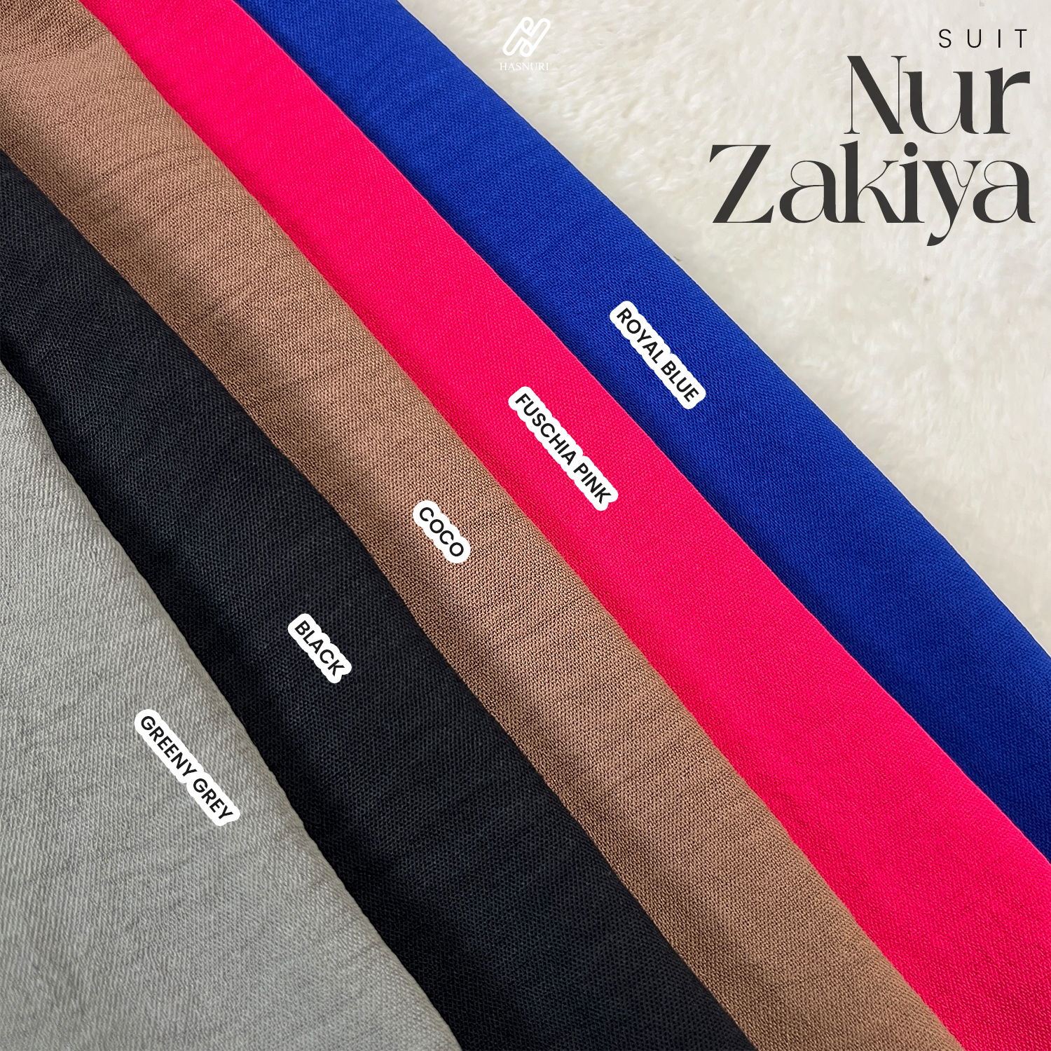 Suit Nur Zakiya - Greeny Grey