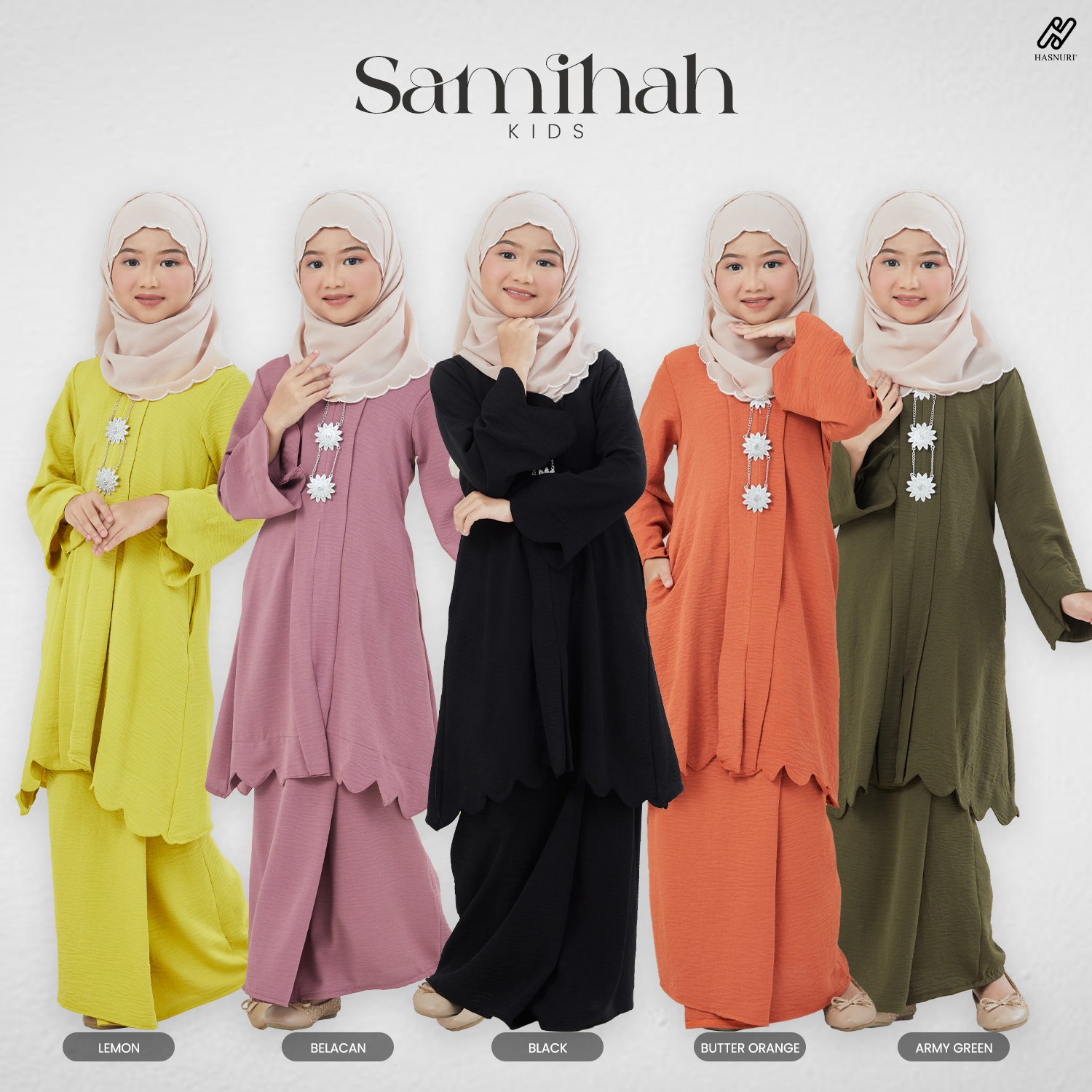 Kebaya Samihah Kids - Black