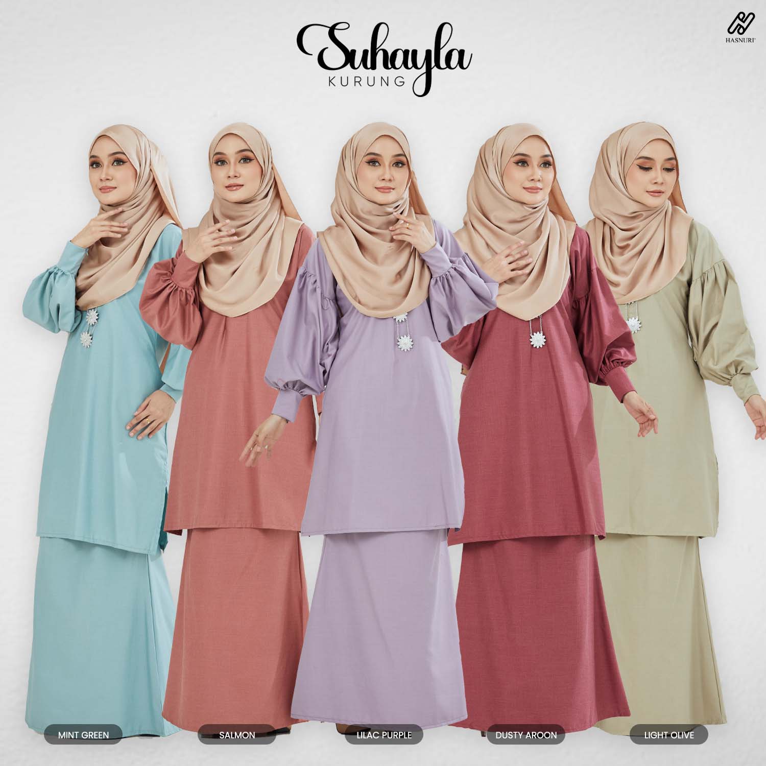 Kurung Suhayla - Mint Green