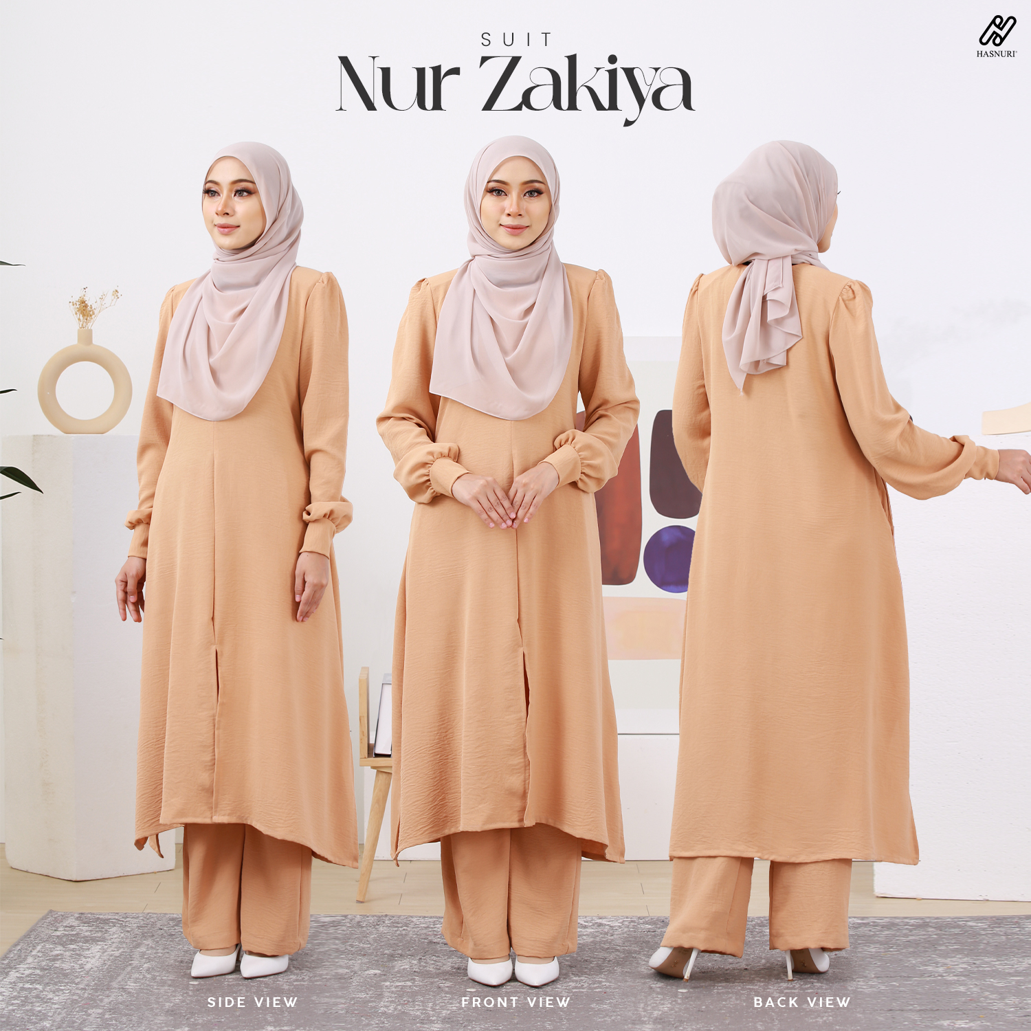 Suit Nur Zakiya - Nude Brown