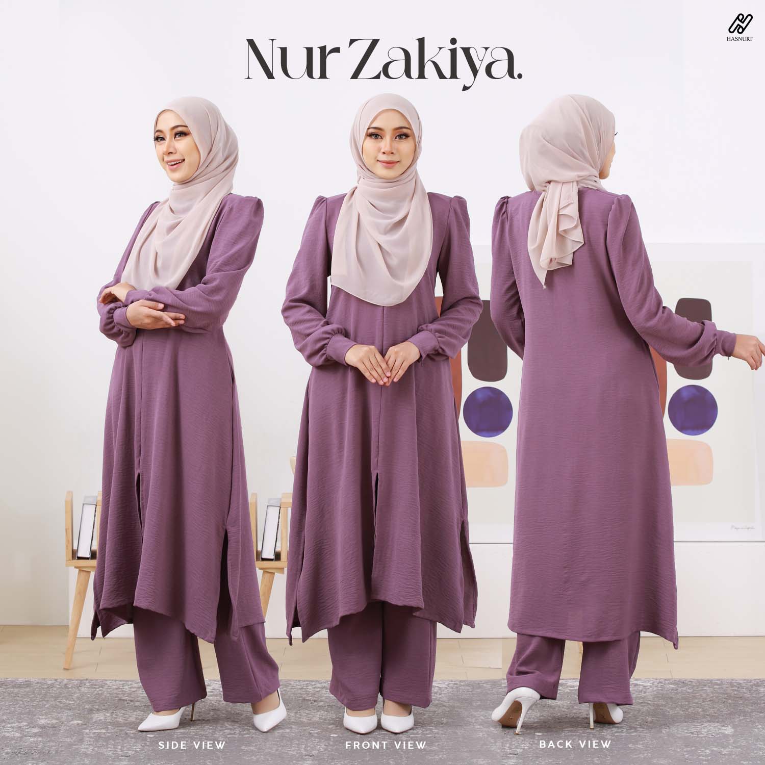 Suit Nur Zakiya - Yellow