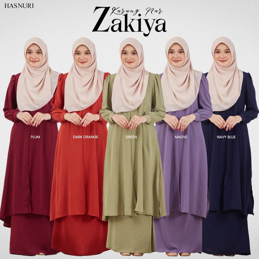 Kurung Nur Zakiya - Dark Orange