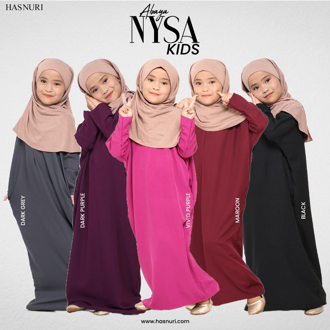 Abaya Nysa Kids - Dusty Green