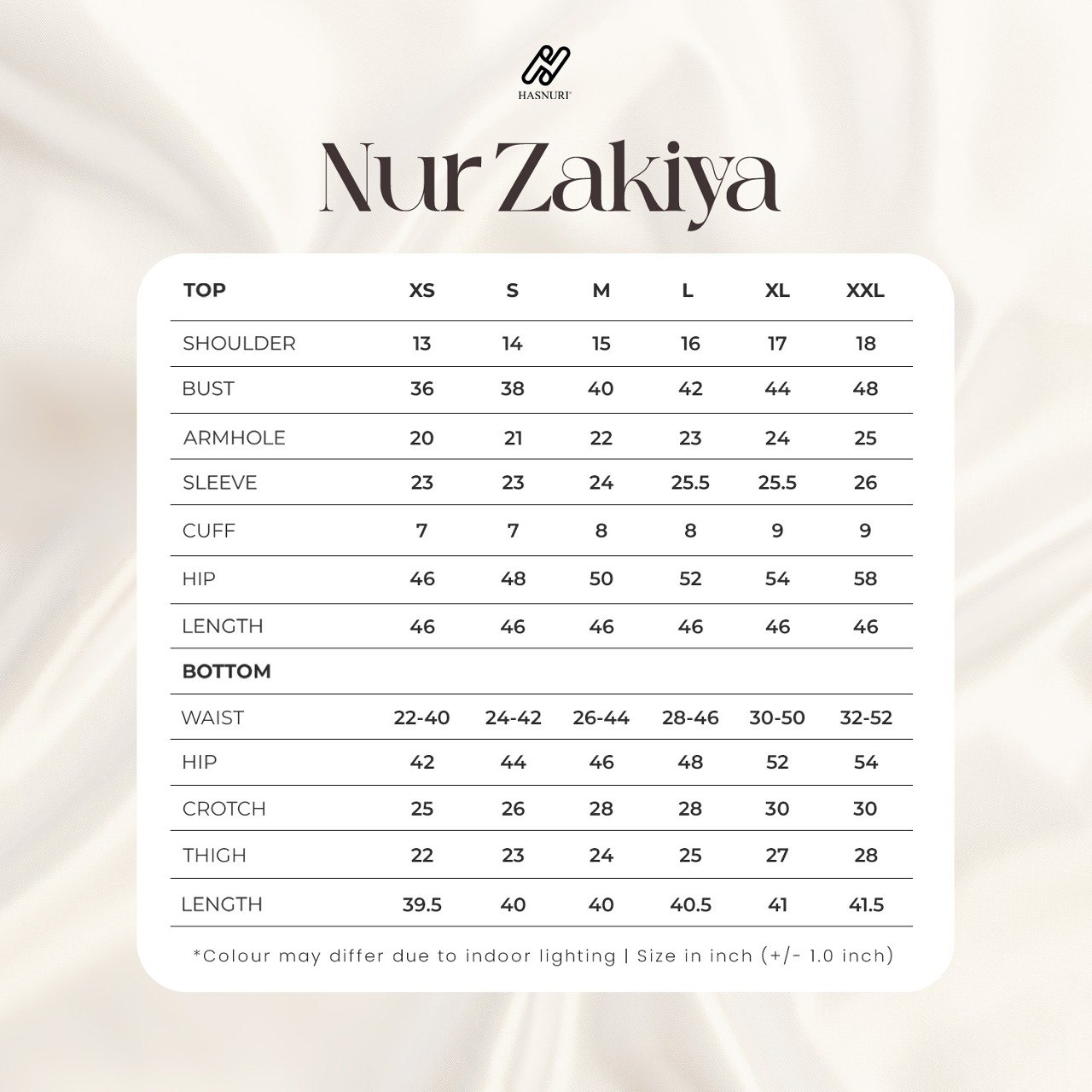 Suit Nur Zakiya - Vanilla