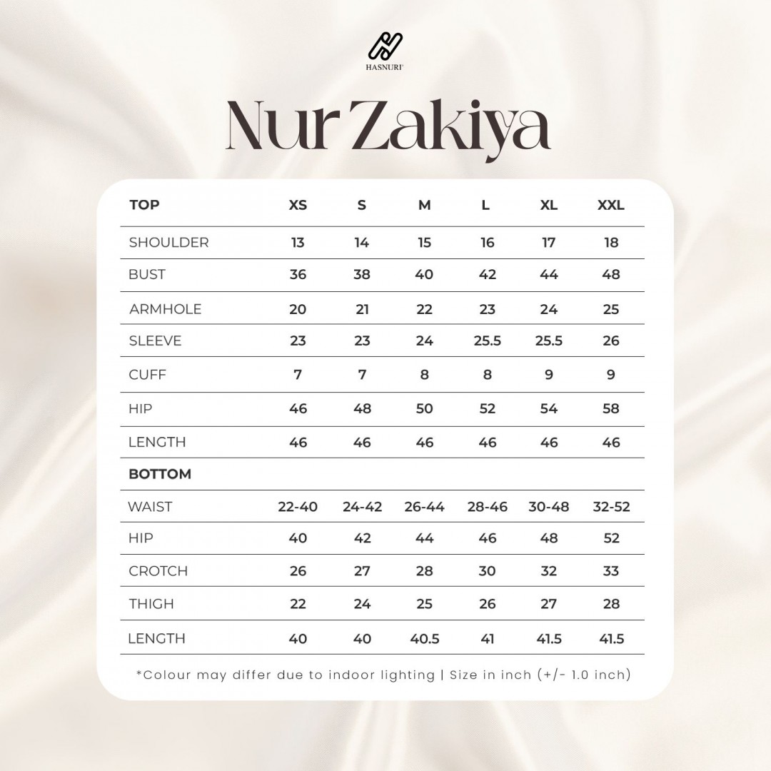 Suit Nur Zakiya - Golden Brown