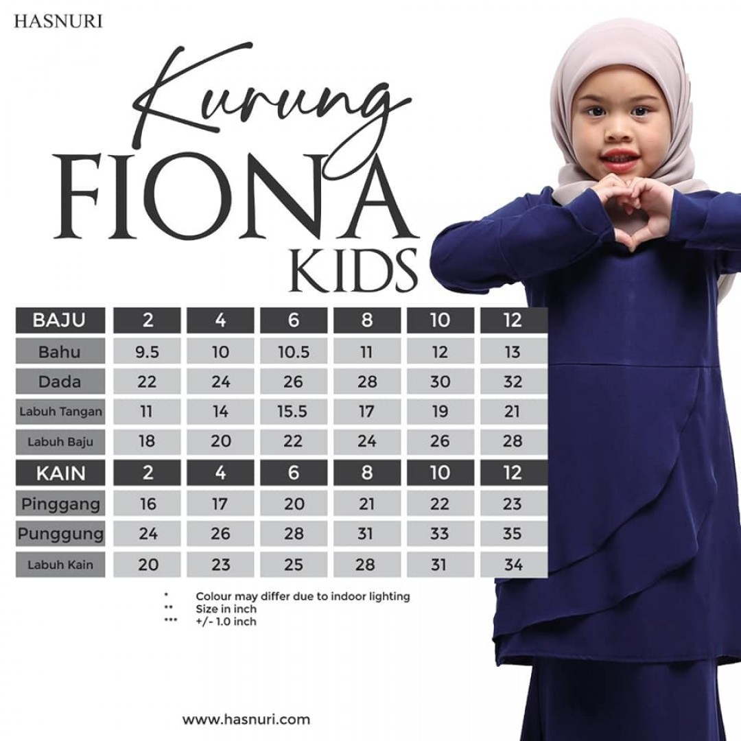 Kurung Fiona Kids - Olive Green