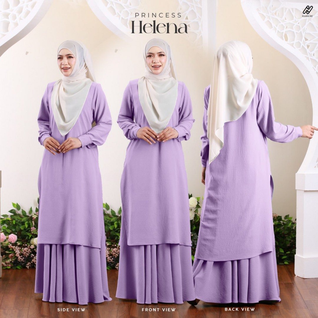 PO Kurung Princess Helena - Stone Grey