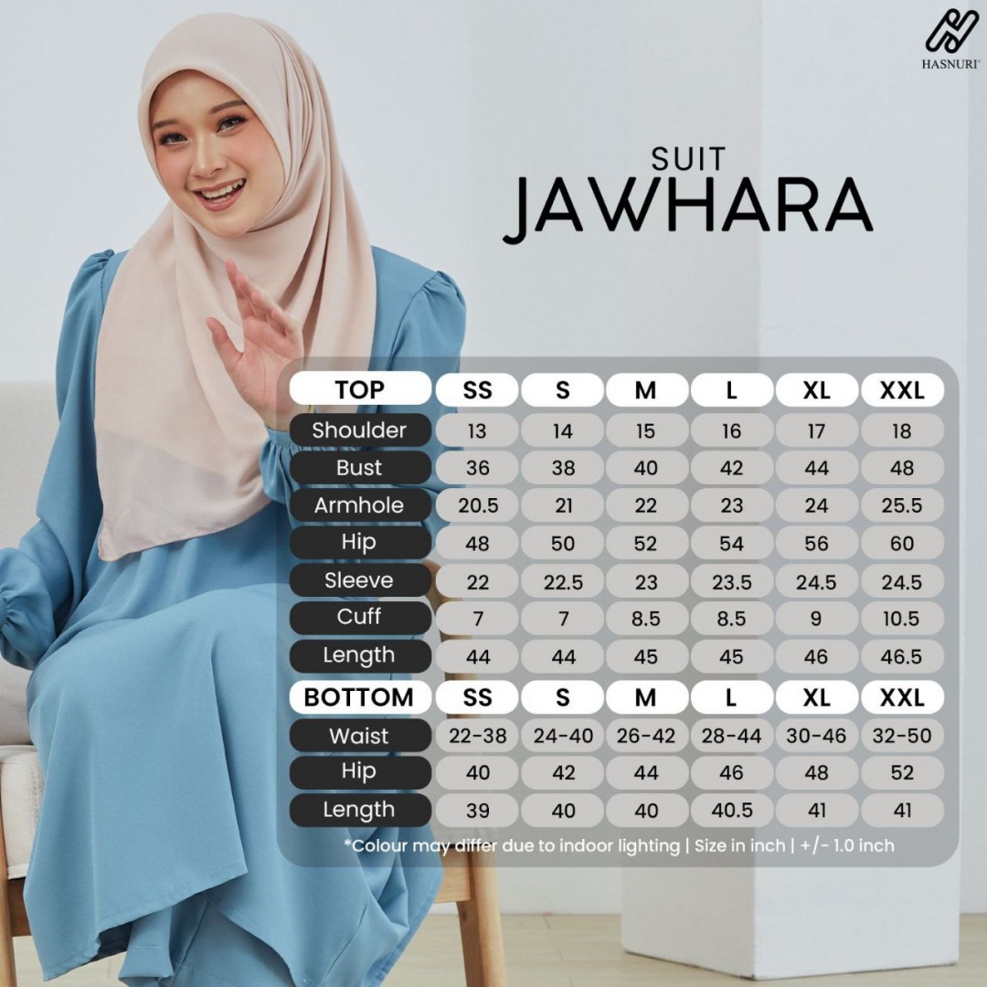 Suit Jawhara - Dusty Blue