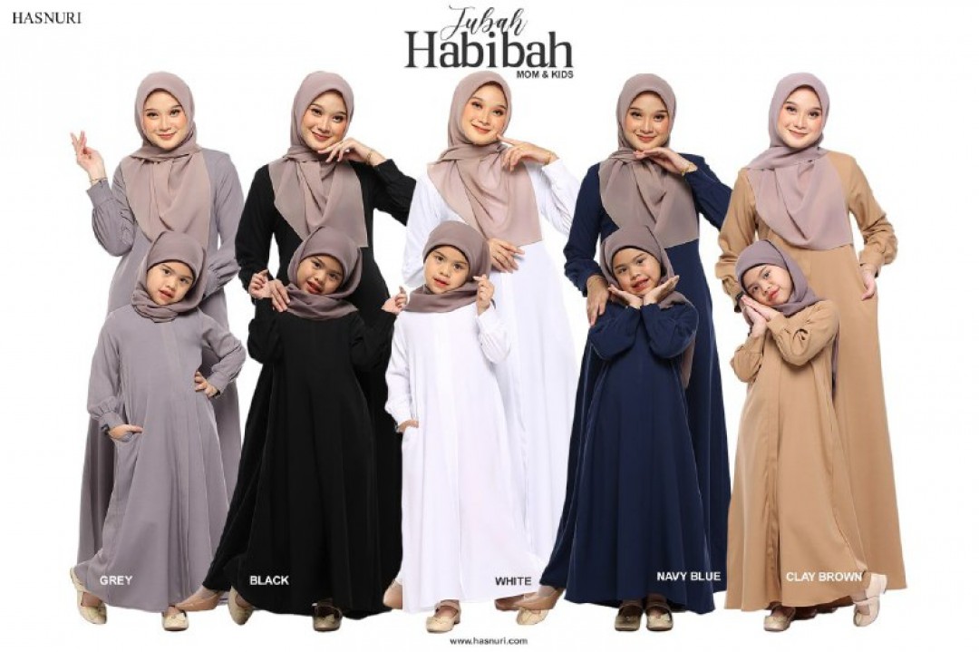 Jubah Habibah Kids - Navy Blue