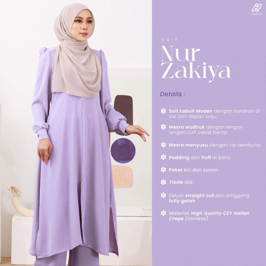 PO Suit Nur Zakiya - Dark Purple