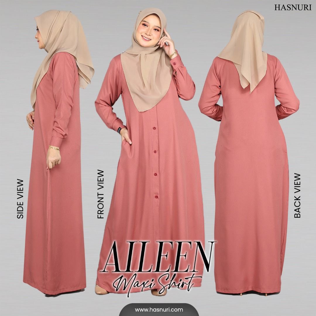 Aileen Maxi Shirt - Deep Peach