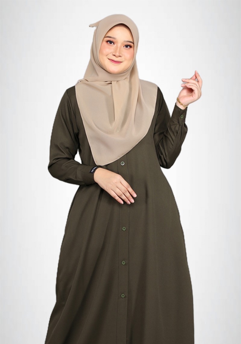 Aileen Maxi Shirt - Moss Green