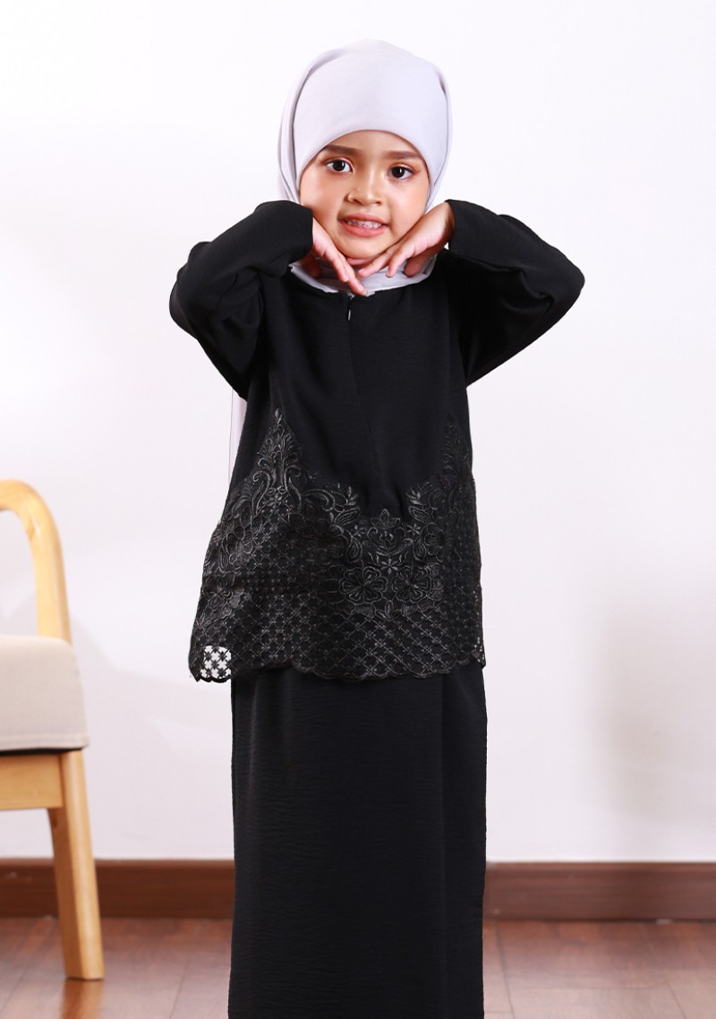 Kurung Yara Kids - Black