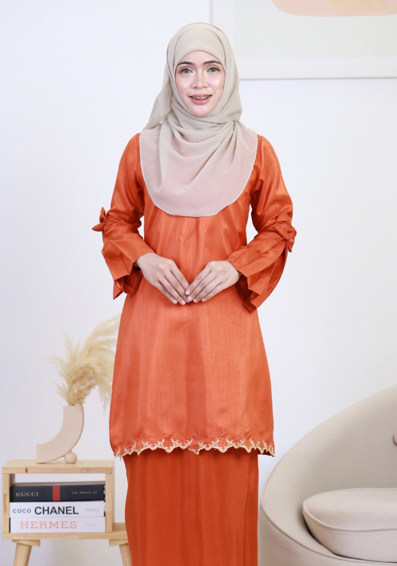 Kurung Wan Sofea - Brick Orange