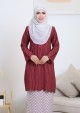 Kurung Imani Labuh - Burgundy