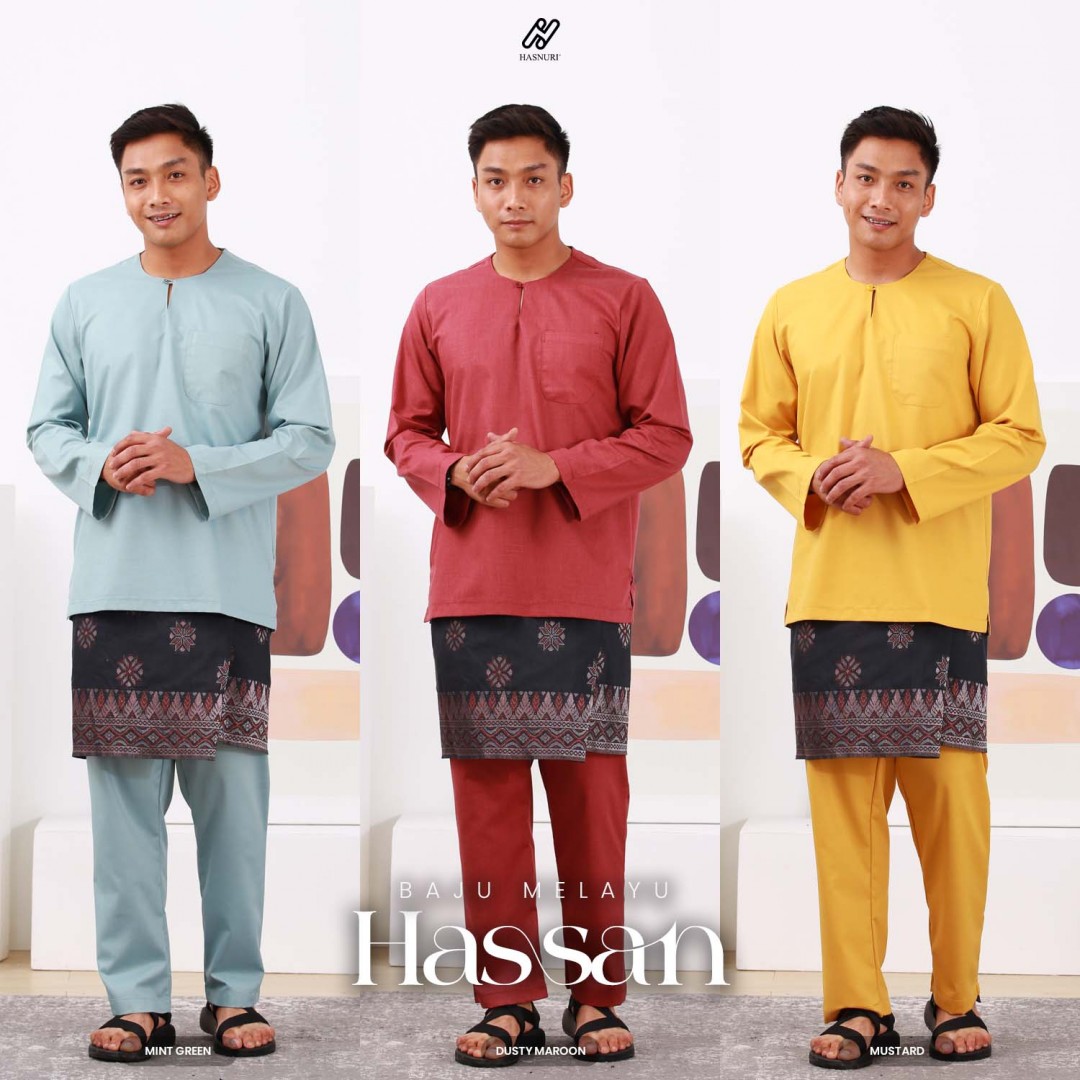 Baju Melayu Hassan - Dusty Maroon