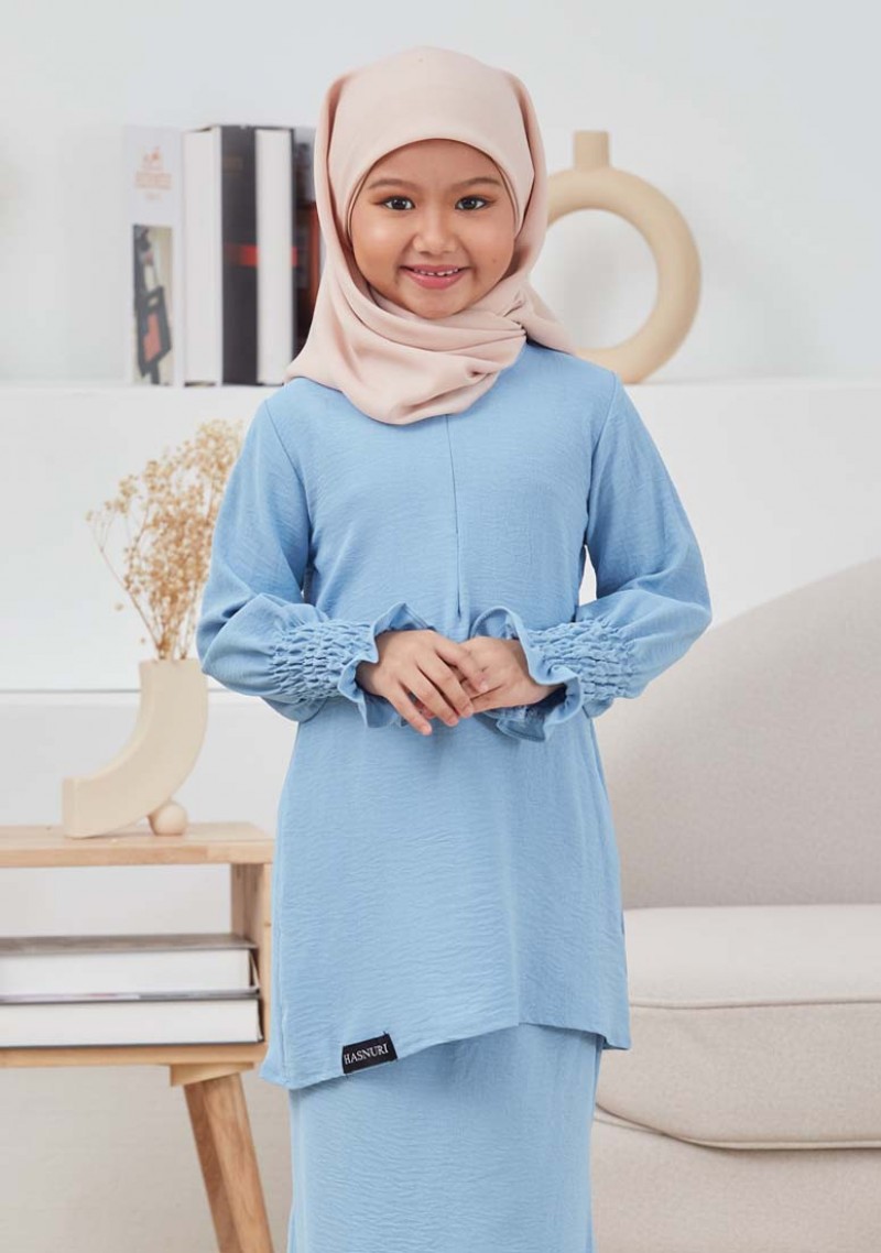 Kurung Adeena Kids - Baby Blue