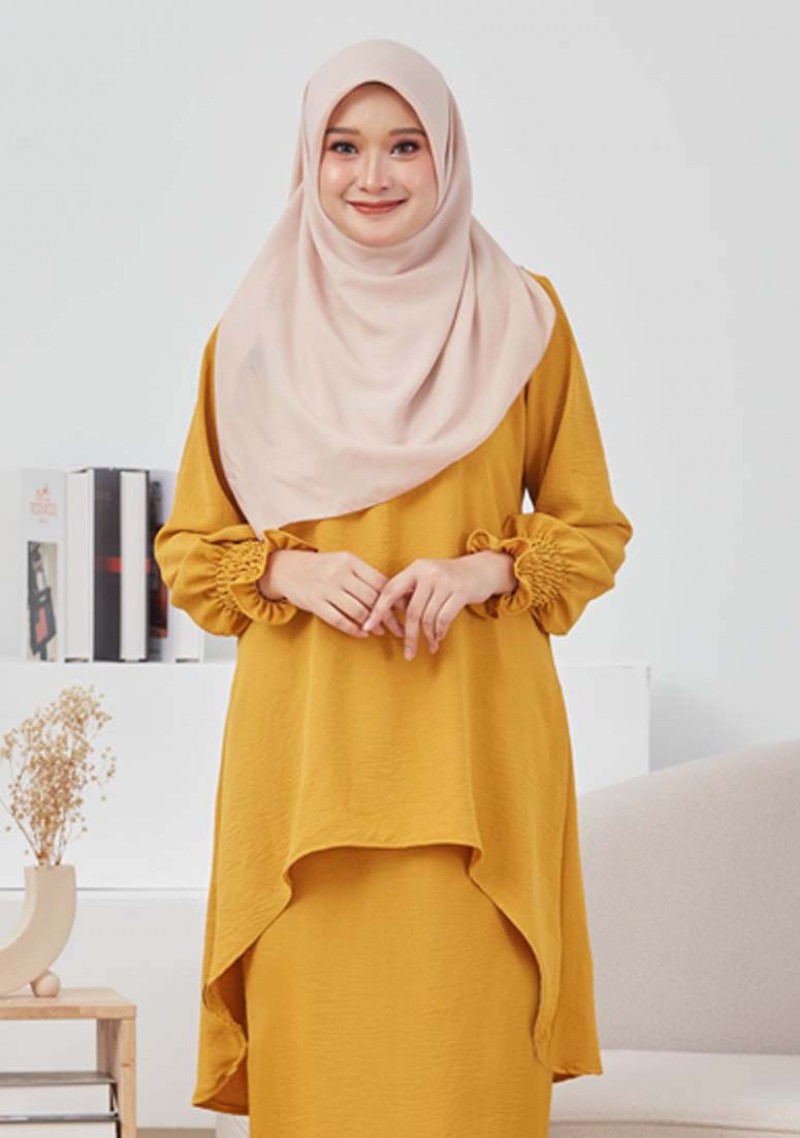 Kurung Ateeqa - Mustard