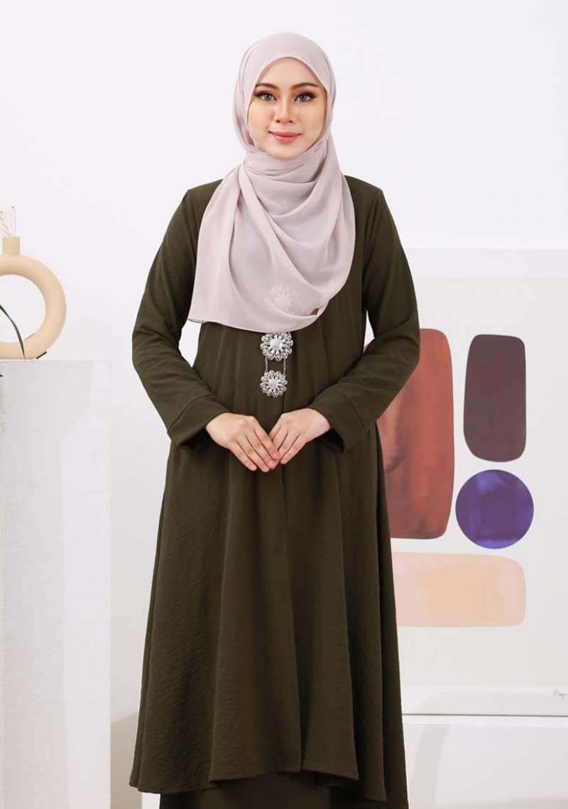 Kurung Ilyana - Army Green