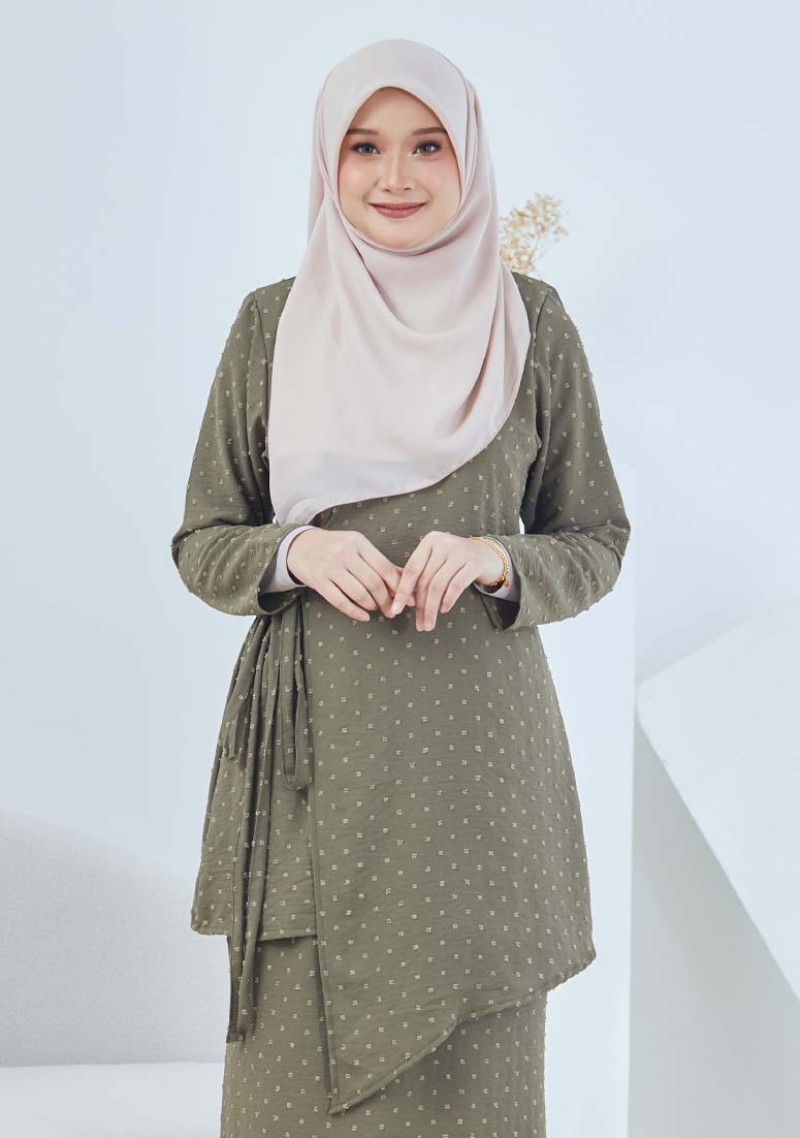 Kurung Jaseena - Moss Green