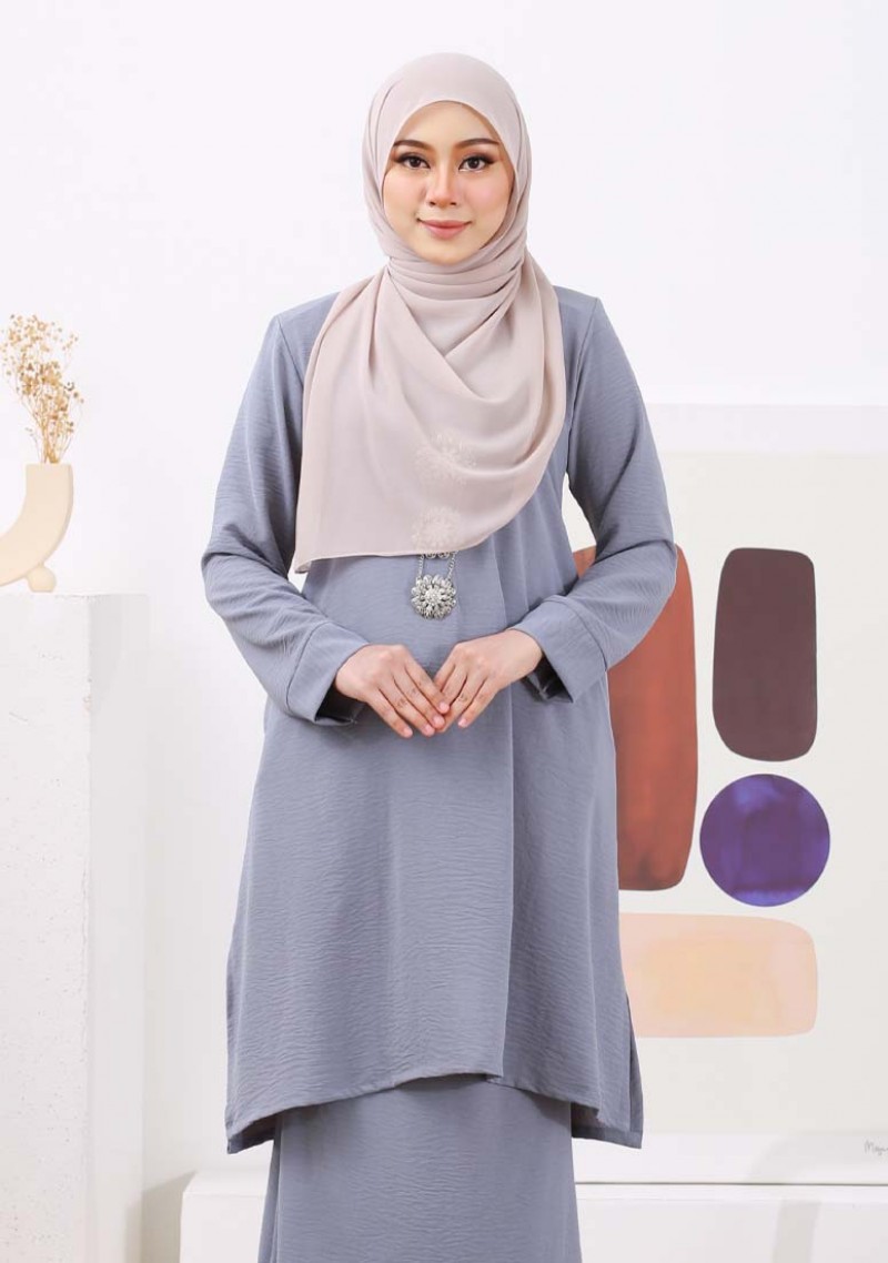 Kurung Saleha - Blue Grey