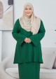 Kurung Zaleha Plus Size - Emerald Green