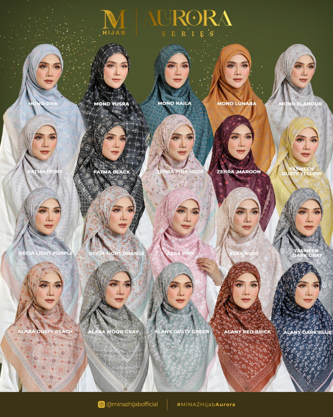 Tudung Bawal Aurora - Yasmeen Dusty Yellow - B55