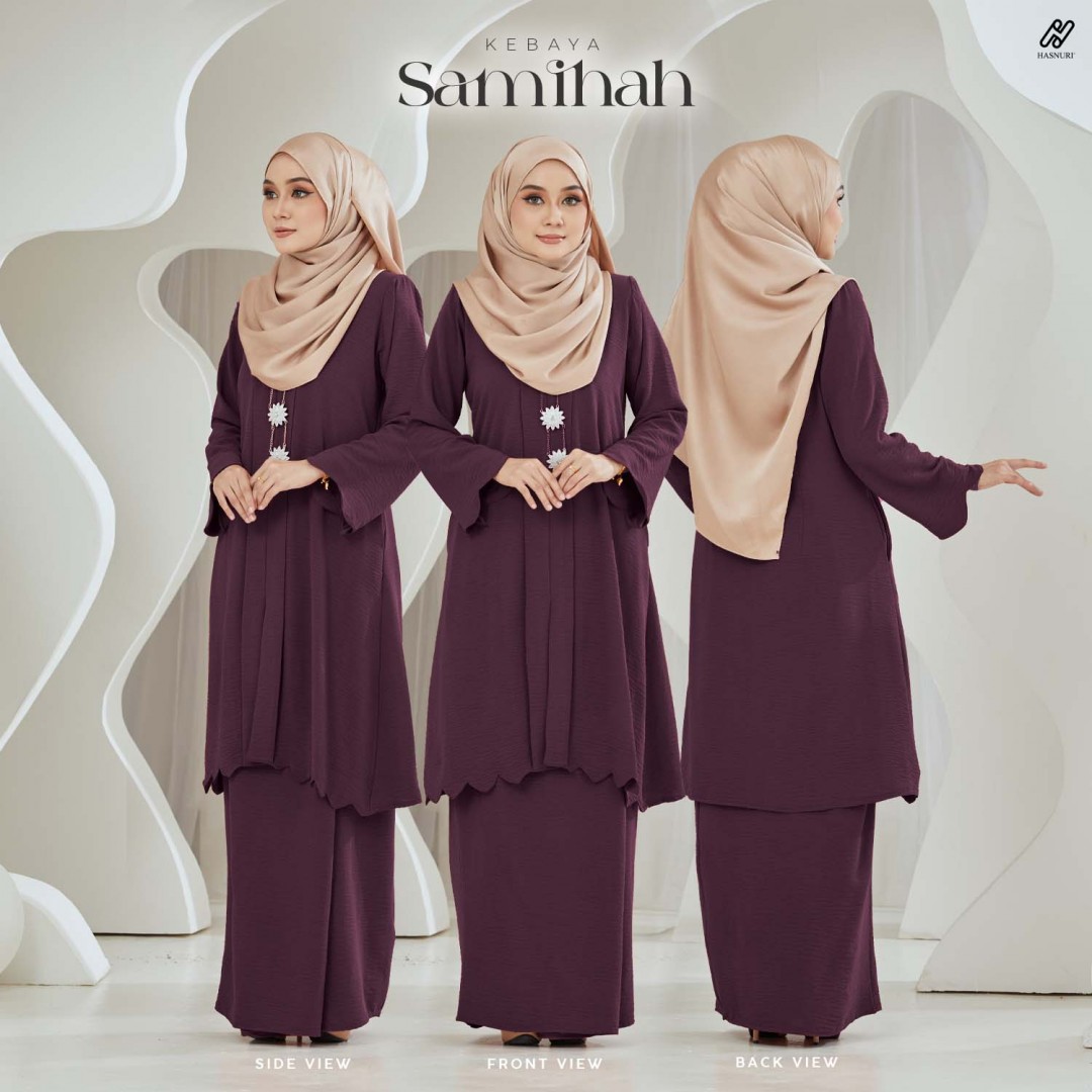 Kebaya Samihah - Plum