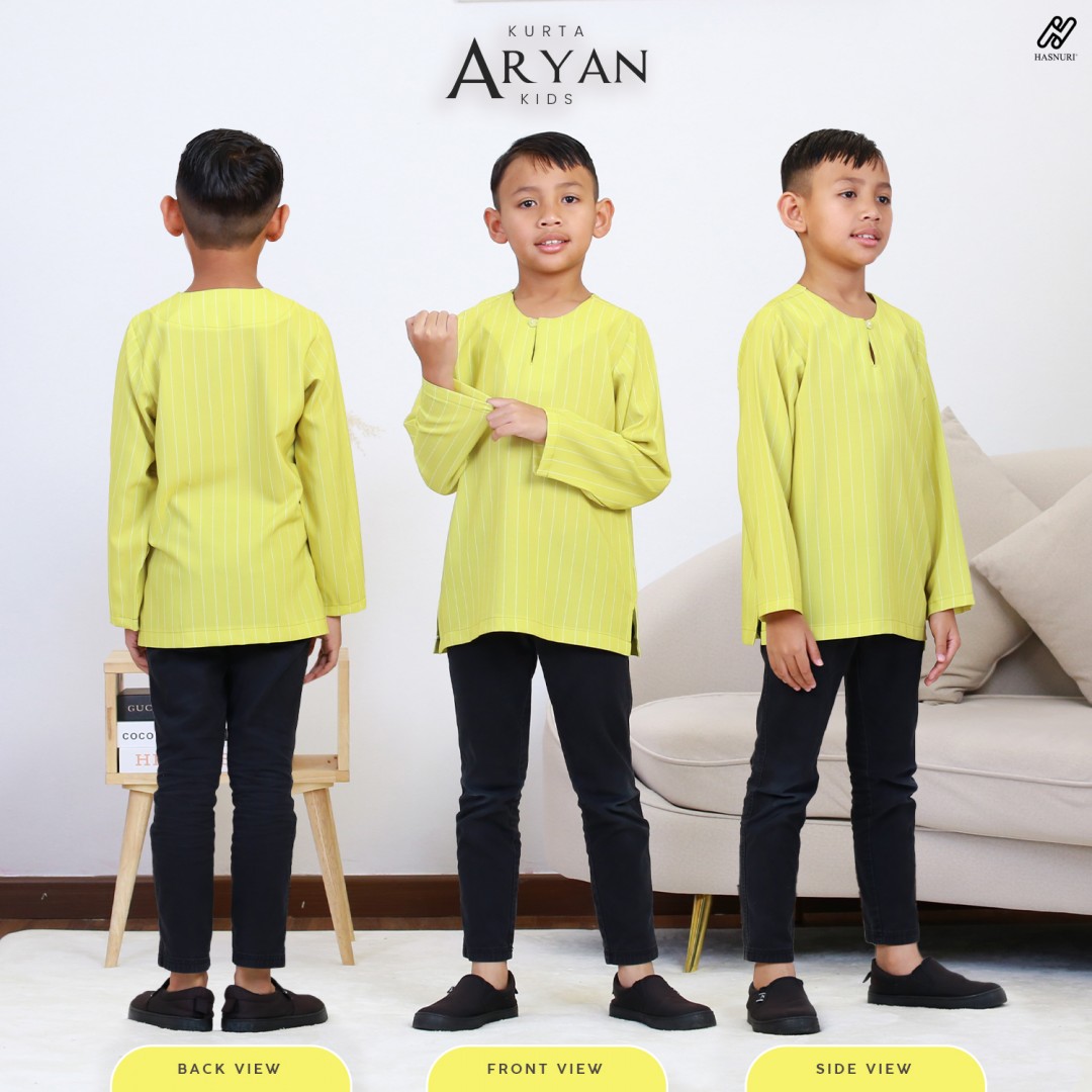 Kurta Aryan Kids - Lime Green