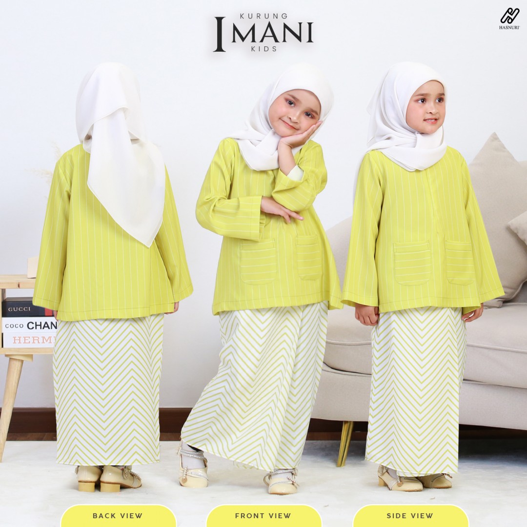 Kurung Imani Kids - Blueberry