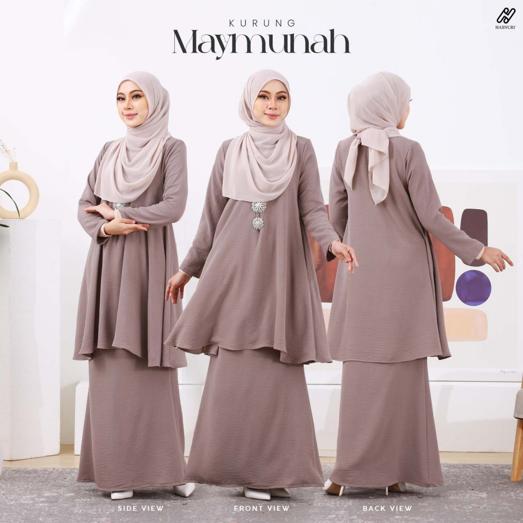 Kurung Maymunah - Blue Grey