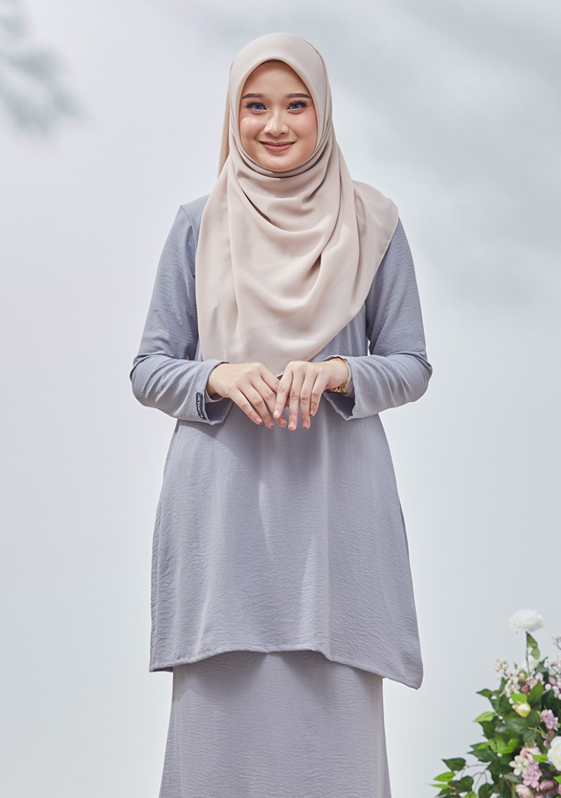 Kurung Nur Misha - Grey