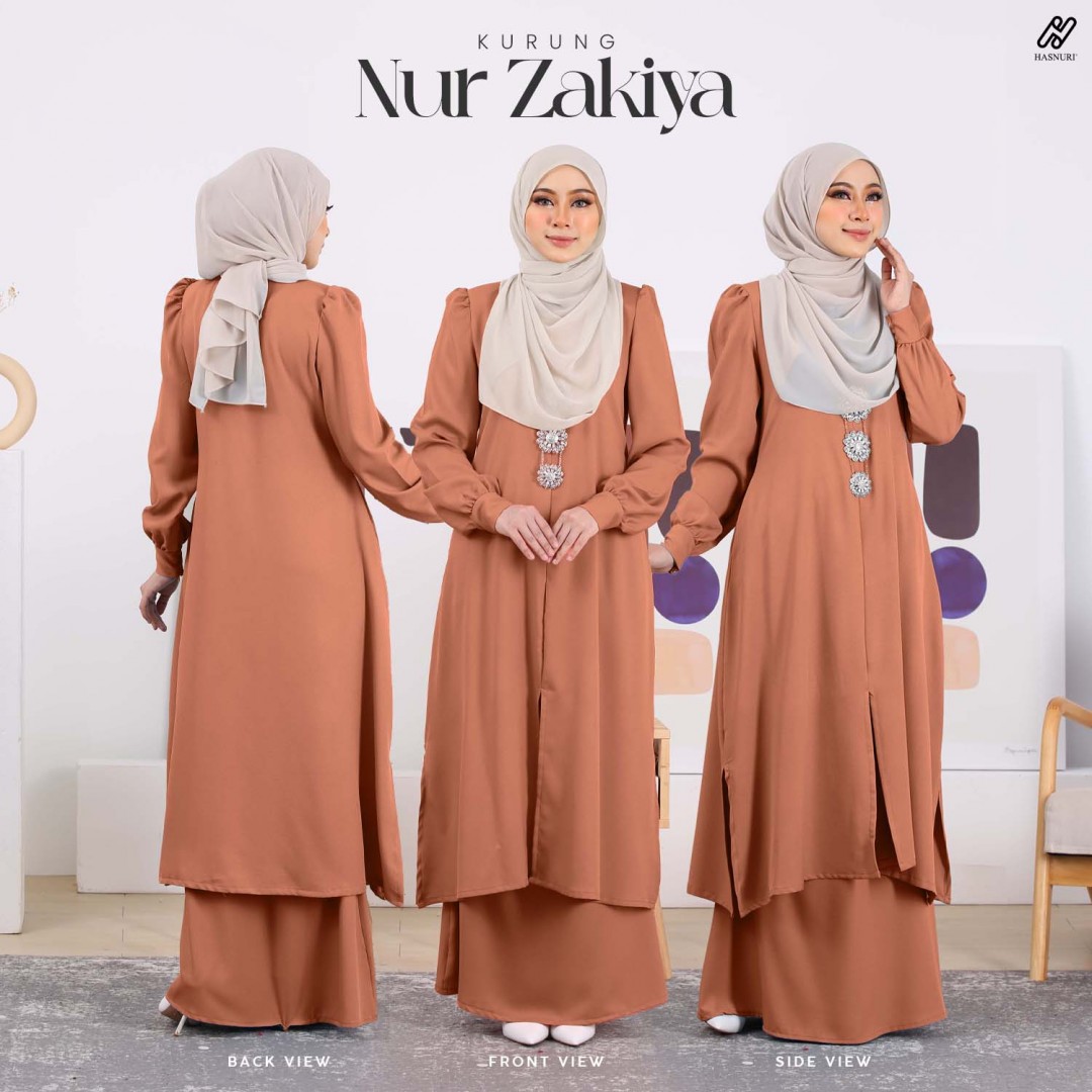 Kurung Nur Zakiya - Army Green