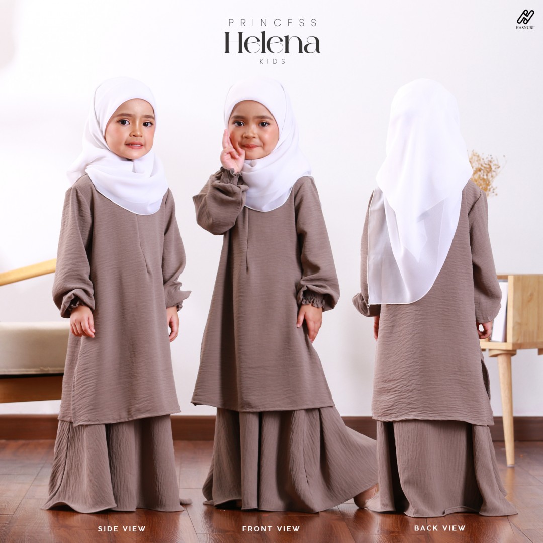 PO Kurung Princess Helena Kids - Plum