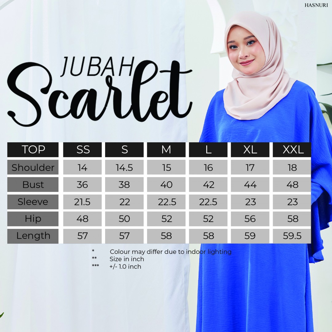 Jubah Scarlet - Peach