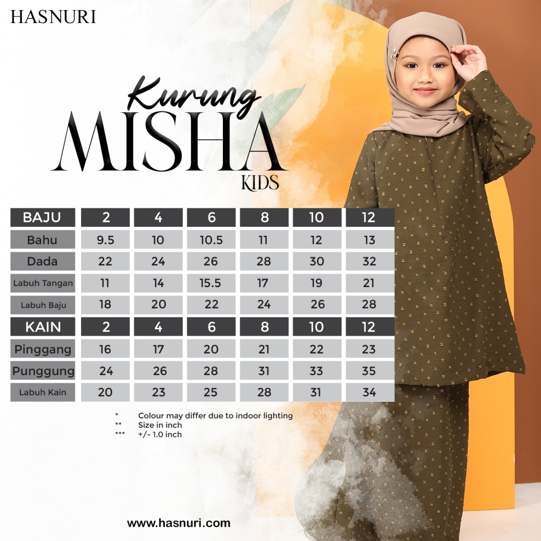 Kurung Misha Kids - Black