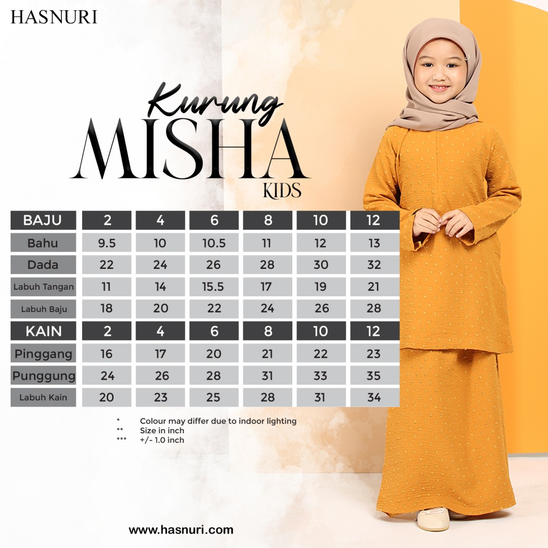 Kurung Misha Kids - Dusty Green