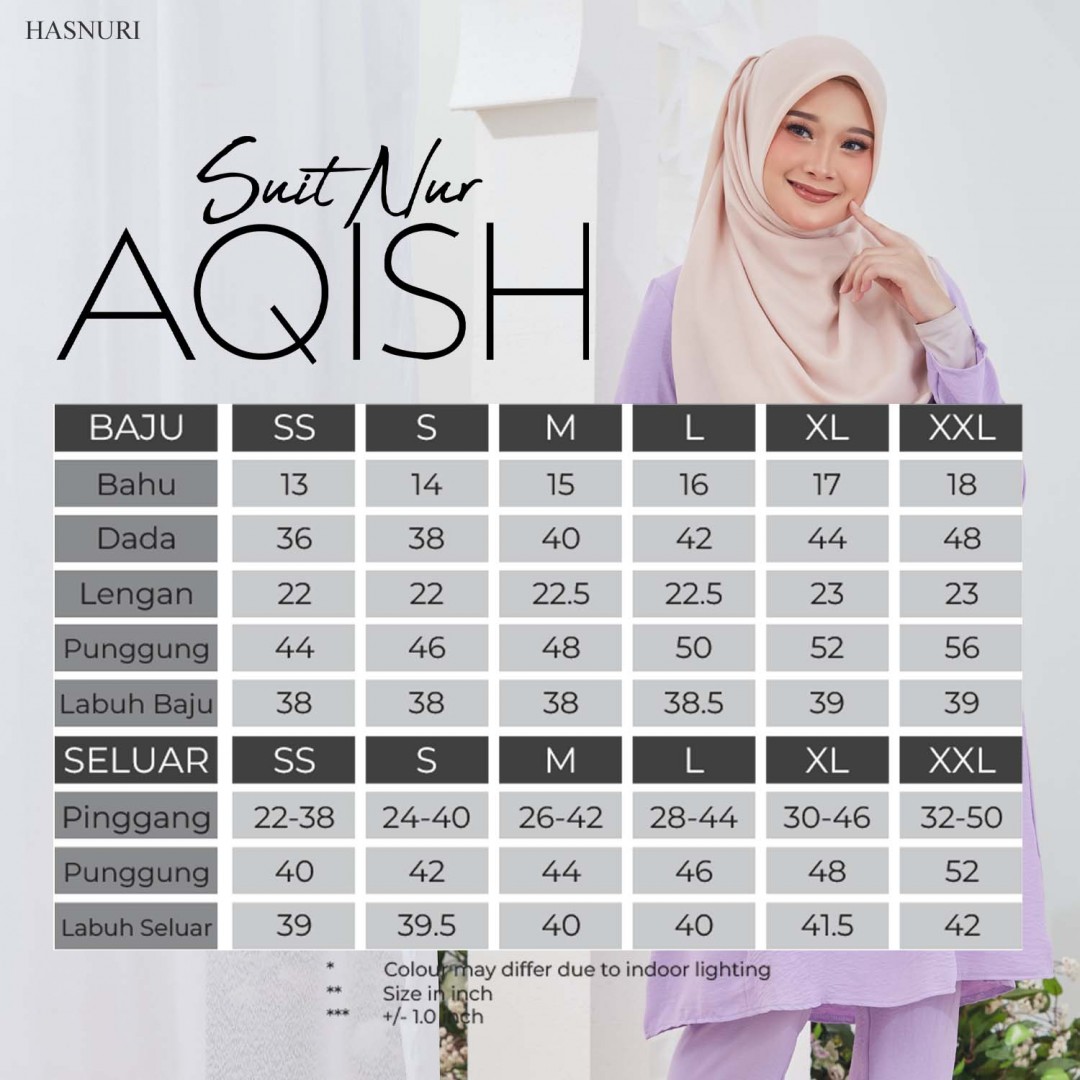 Suit Nur Aqish - Black