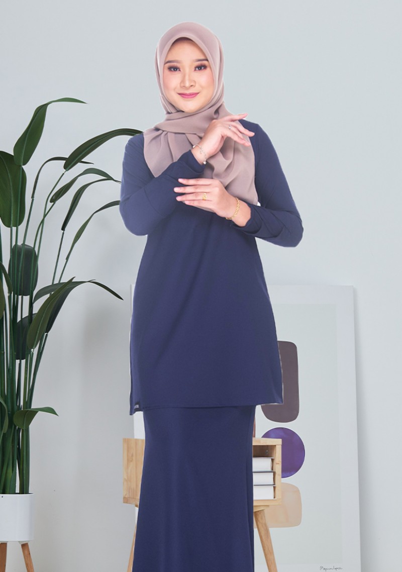 Kurung Lily - Navy Blue