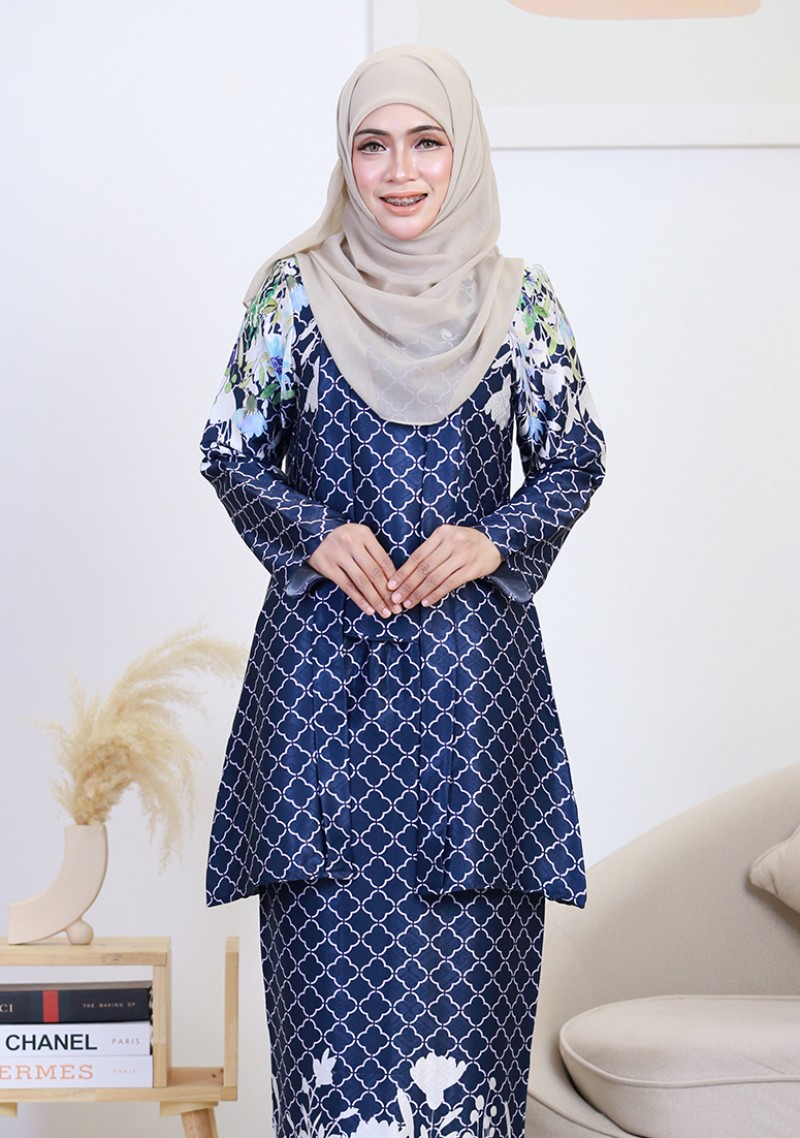 Kebaya Cik Aminah 2.0 - Navy Blue