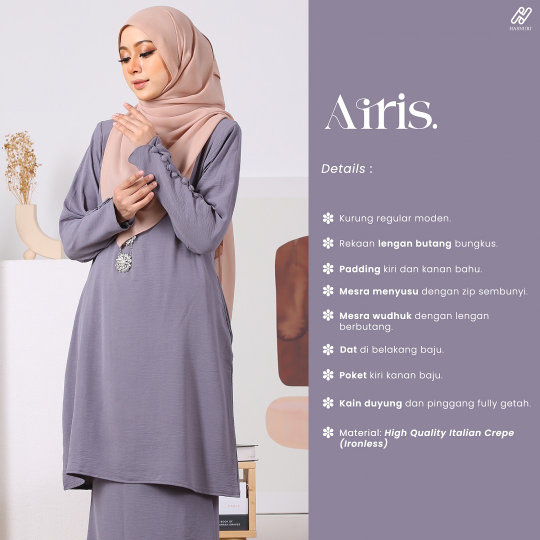 Kurung Airis - Grey