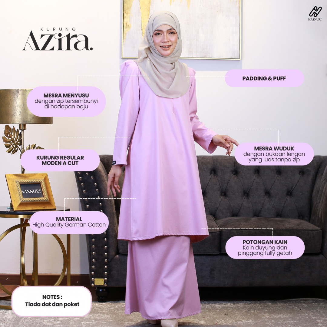 Kurung Azira - Moss Yellow