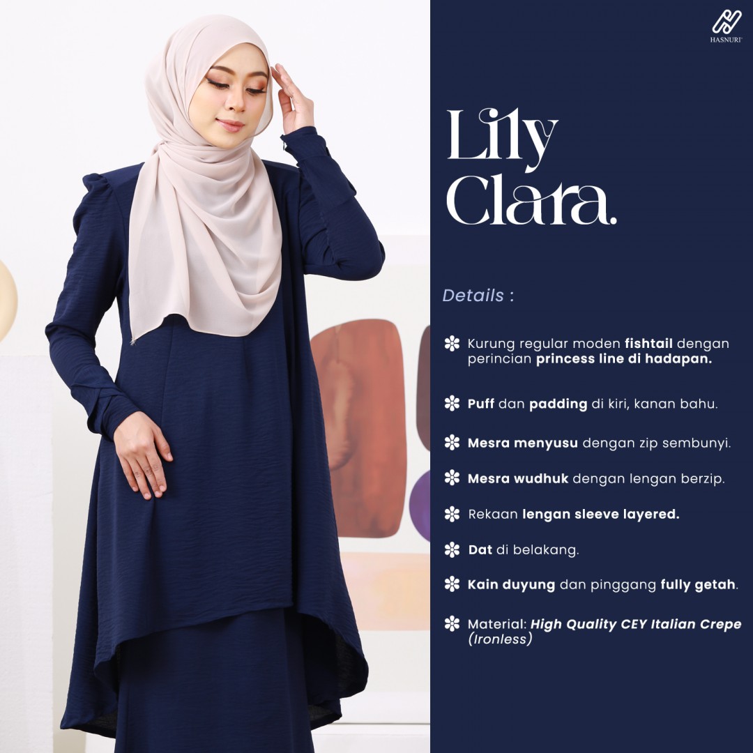 Kurung Lily Clara - Purple