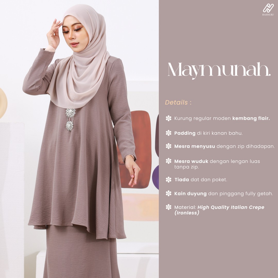 Kurung Maymunah - Light Coco