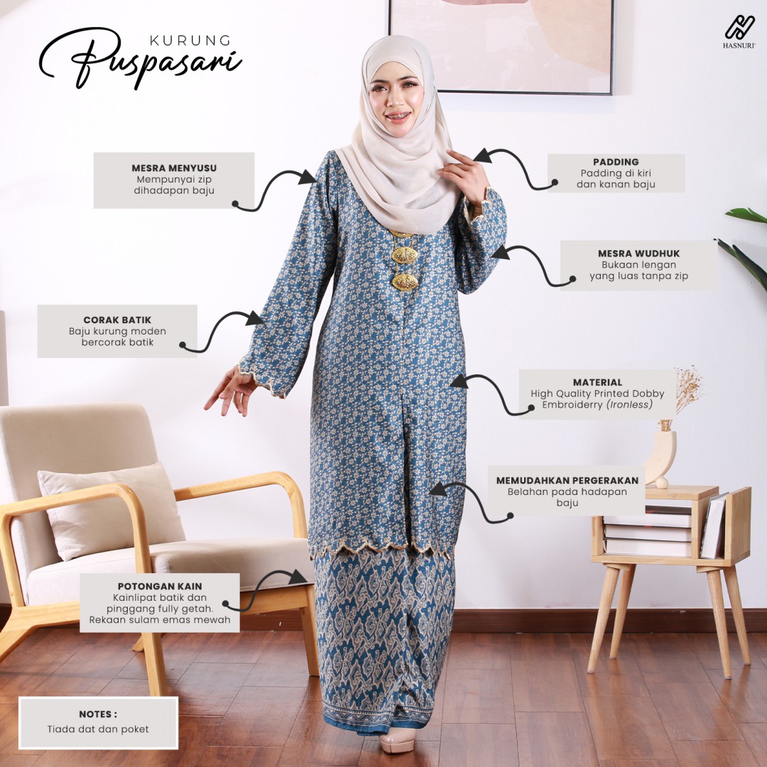 Kurung Puspasari - Soft Grey