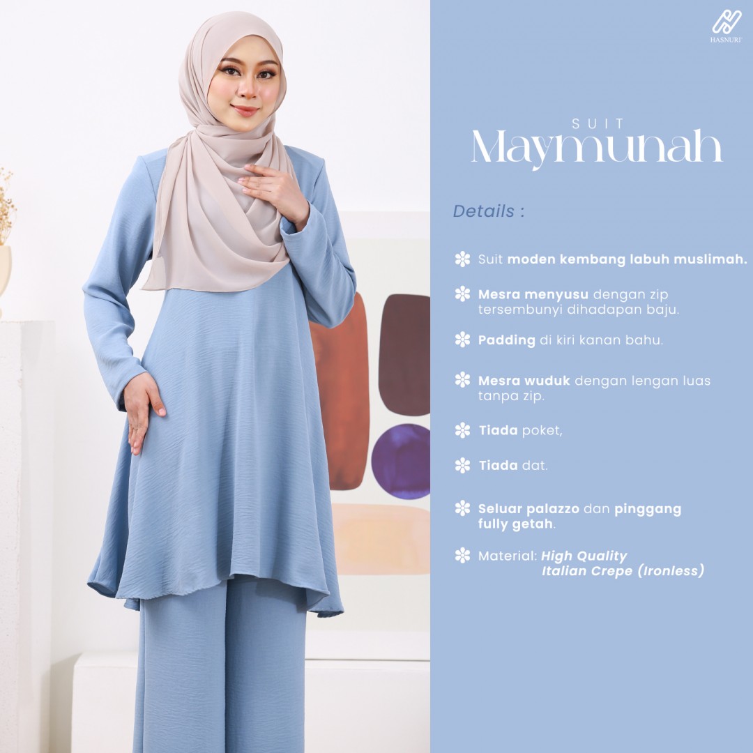 Suit Maymunah - Navy Blue