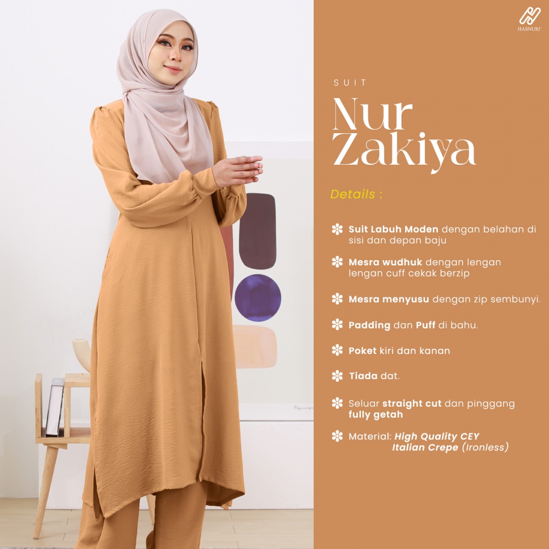 Suit Nur Zakiya - Brown